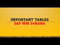 sap mm tables sap mm database tables hana tables sap mm