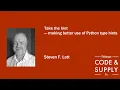 Take the hint making better use of Python type hints