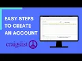 How to Sign Up for Craigslist Create Account on craigslist org