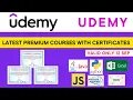 Udemy Latest Premium Courses with Free Certificates Learn Python Java MS Excel ML More
