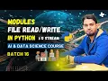 Modules and File in Python Stream Explained with Examples