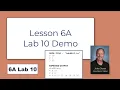 Welcome to Java - 6A Lab 10 Demo