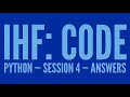 Intro to Python Lesson 4 Answers