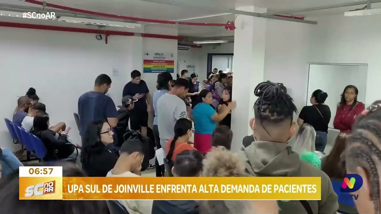 Superlotação na UPA Sul de Joinville devido ao aumento de casos de dengue