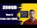 256GB RAM IC Code List 2025 Fake vs Real Mobile RAM Ka Asli Raaz Scrap Teardown Test