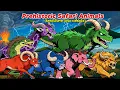 ABC Prehistoric Safari Animals Sounds Song | Fantasy Vehicle transformation | Giggles and Toons