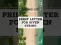 Letter print While Loop Java