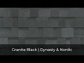 IKO Roof Shingle Colors - Granite Black Performance Dynasty and Nordic