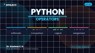 EP03 Python Operators Explained Arithmetic Comparison Logical Assignment Intelevo EP03