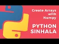 Python Sinhala Part 38 - Numpy Arrays linspace arange logspace ones zeros