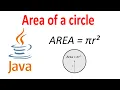 Calculate Area of a Circle using Java language programming