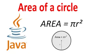 Calculate Area of a Circle using Java language programming