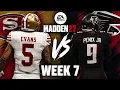 49ers vs Falcons Week 7 Simulation Madden 27 Rosters