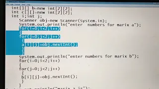 JAVA PROGRAM FOR ADDITION OF MATRIX 2D ARRAY IN JAVA java tutorial for beginners in Hindi