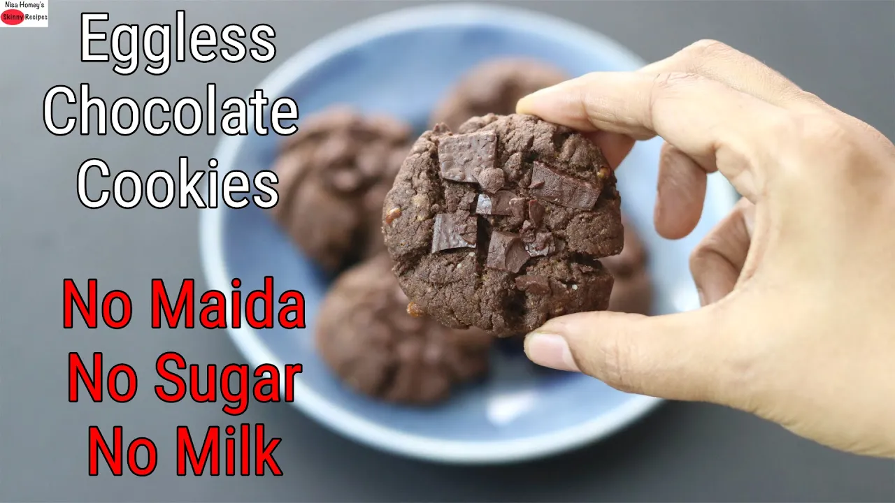 Eggless Chocolate Cookies - No Maida, No Refined Sugar, No Dairy Milk, No Eggs   Skinny Recipes