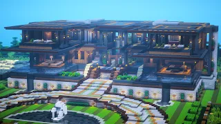 Minecraft Dark Modern Mansion Tutorial Pt 1