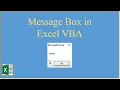 Message Box in Excel VBA