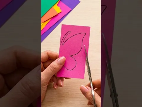 beautiful and easy paper butterflies using colorful paper #papercraft #butterfly