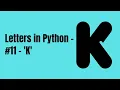 Make the letter K in Turtle