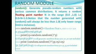 Random Module in Python