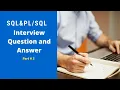 SQL and interview questions and answers Part 3