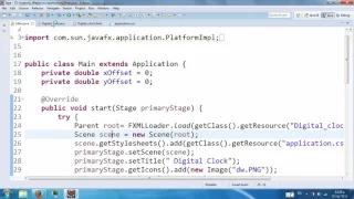 Digital clock Application By javafx With src code exe file