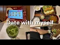 food diaries took myself out on a lunch date vlog Yayoi Teishoku Matcha DJI