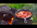 Cast Iron Pizza on a Campfire Technique