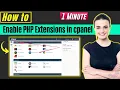 How to enable php extensions in cpanel 2026