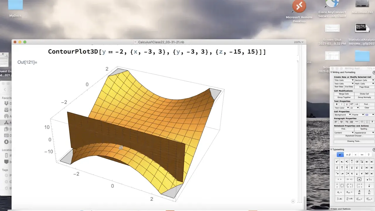 Calc Class: Derivative Quiz 4, Linear Approximation (including w/ Partial Derivatives & Mathematica)