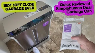 BEST 58L Simplehuman Garbage Can Why This Dual Compartment Trash Can SHOCKS