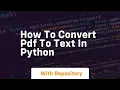 how to convert pdf to text in python