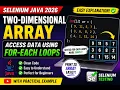 336 Accessing data from Two Dimensional Array using for each loops in Java Selenium Java 2026