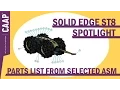 Solid Edge St8 Spotlight - Parts List From Selected Assembly