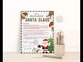 Editable Personalized Letter from Santa template Printable Custom Christmas Letter for kids