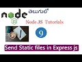 how to handle static files in express js middle ware in express js node js in telugu