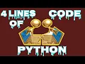 Super quick Python virtual friend program with 4 lines of code