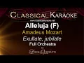 Download Lagu Alleluja (F), Exultate, jubilate, Mozart, Full Orchestral Karaoke