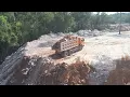 Download Lagu Massive Truck Skills  Building Mountain Road by Dumping Big Stones on Slope