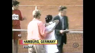 Monica Seles Stabbed in the Back in Hamburg Germany April 30 1993
