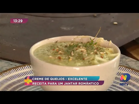 Creme de queijos, excelente receita para um jantar romântico