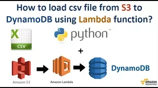 How to read csv file and load to dynamodb using lambda function