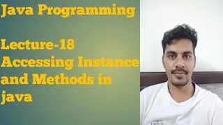 Java 18 Accessing Instance Variables and Methods