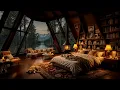 Download Lagu Relaxing Jazz Music with Soothing Rain \u0026 Fireplace Sounds - Cozy Bedroom Ambience for Focus, Calm