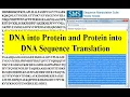 Convert DNA to Protein and Protein to DNA sequence DNA Translation Expasy Reverse Translation