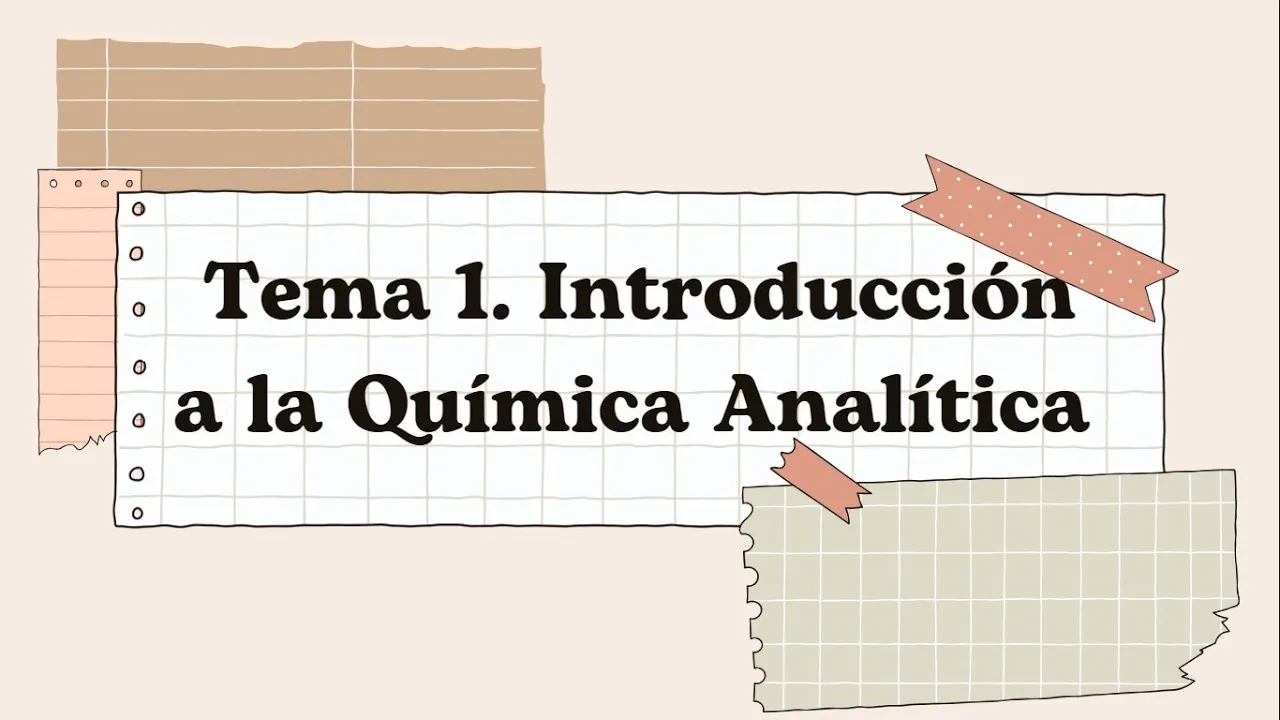 Introducción a la química analítica.