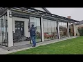 Usa glisanta sticla - Terasa inchisa cu usi glisante din sticla securizata