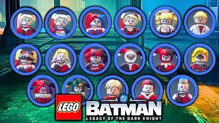 LEGO Batman Has 18 HARLEY QUINN COSTUMES!