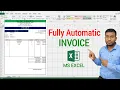 Fully Automatic Invoice in Excel How to Create Invoice in Excel Bill in Excel