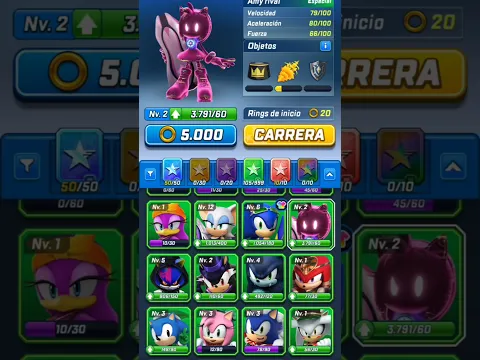 subí a Rival Amy a nivel 18 🤑 #sonicforcespeedbattle #sonic